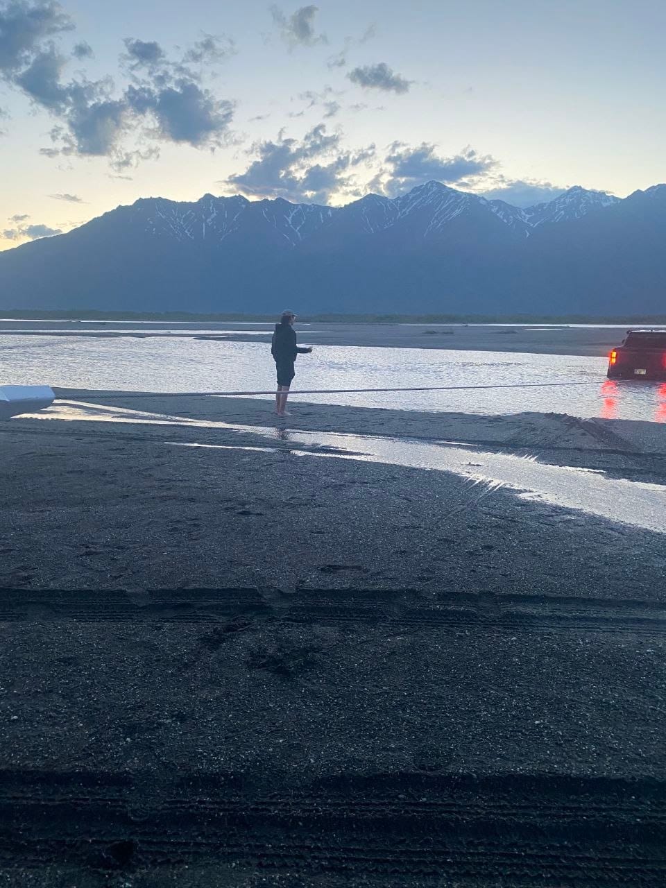 Recovery operation near off-road terrain in Alaska